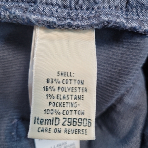 L.L.Bean Women's Favorite Fit Blue Corduroy Pants Size 18 Regular - Picture 6 of 8